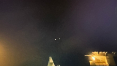 صور الانفجار الذي سمع مساء نتجة سقوط صاروخ في البحر